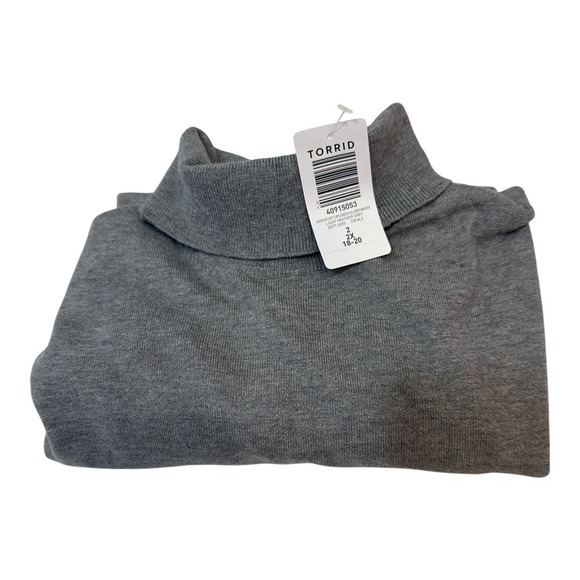 Torrid Womens 2X Gray Everyday Soft Turtleneck Pullover Sweater Plus Size‎ - Picture 10 of 13